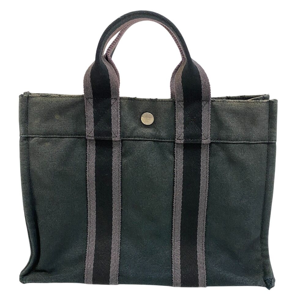 エルメス HERMES ハンドバッグ キャンバス フールトゥPM ミニ ハンドバッグ ネイビー