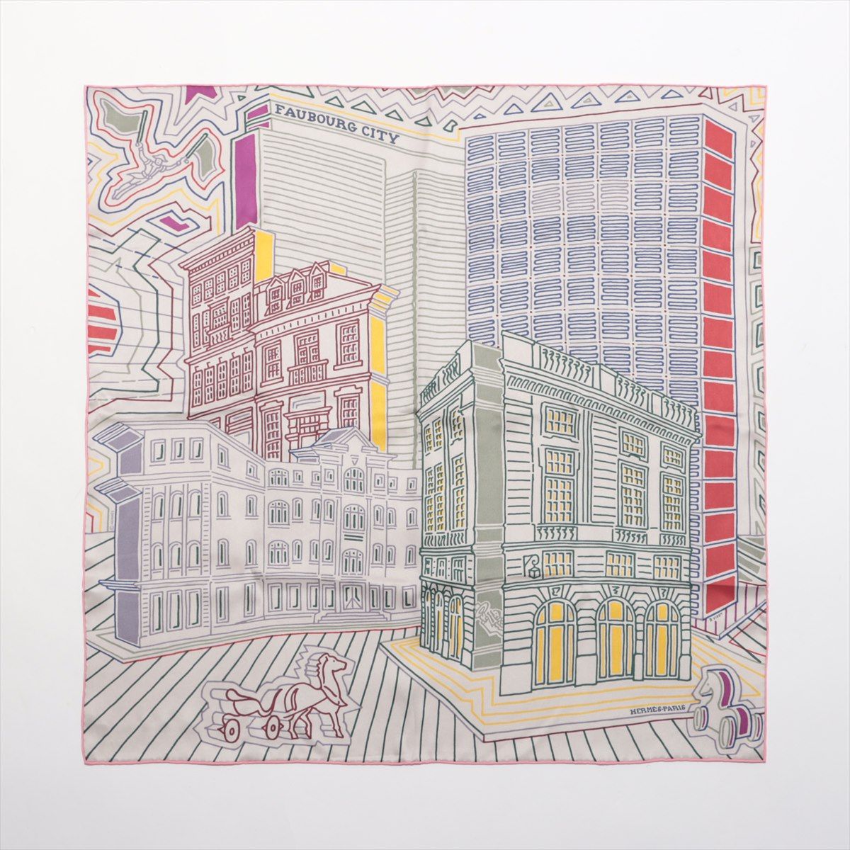 ■極美品 エルメスカレ 70 FAUBOURG CITY フォーブルシティ