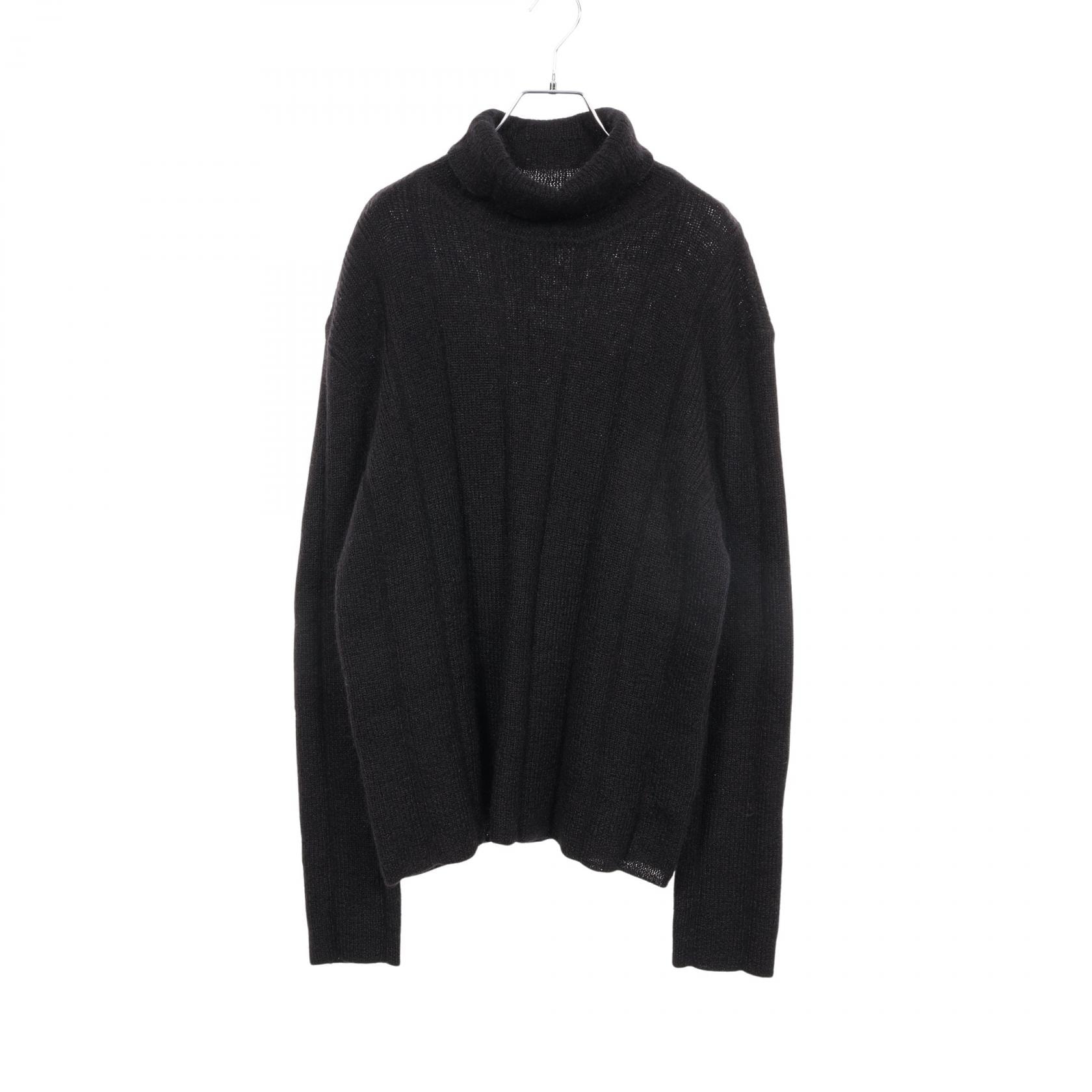 サンローランパリ SAINT LAURENT PARIS ハイネック ニット 衣料品 トップス モヘヤ / ナイロン メンズ ブラック系 665882 【中古】