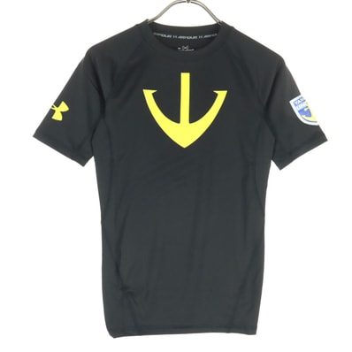 未使用 UNDER ARMOUR アンダーアーマー 宇宙戦艦ヤマト コラボ 半袖 Tシャツ SM ブラック 外袋付き
