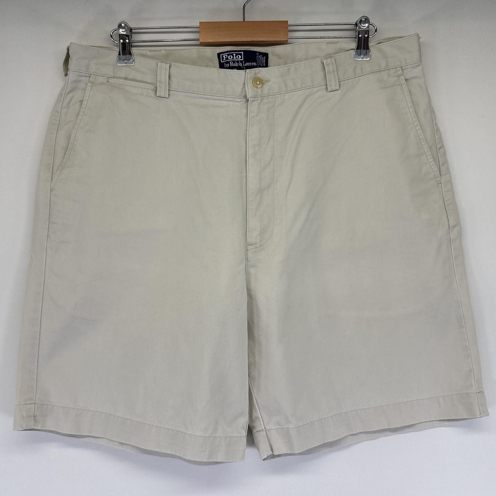 古着 ポロバイラルフローレン Polo by Ralph Lauren ショートパンツ ポロチノ ハーフパンツ 大きいサイズ  PHILIP SHORT w38  ホワイト メンズ