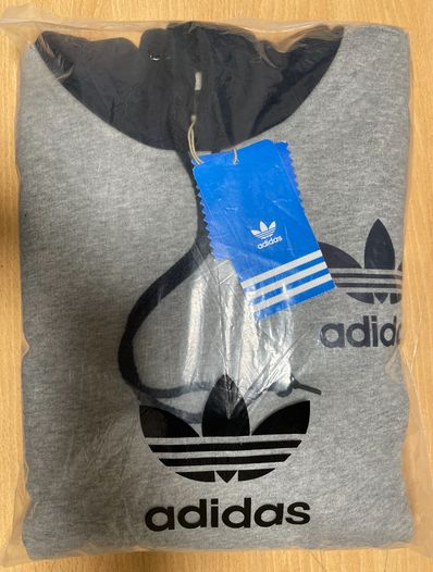 デッドストック 80s 復刻 adidas originals Trefoil 2Tonesweat Parker パーカー グレー ネイビー アディダス オリジナルス