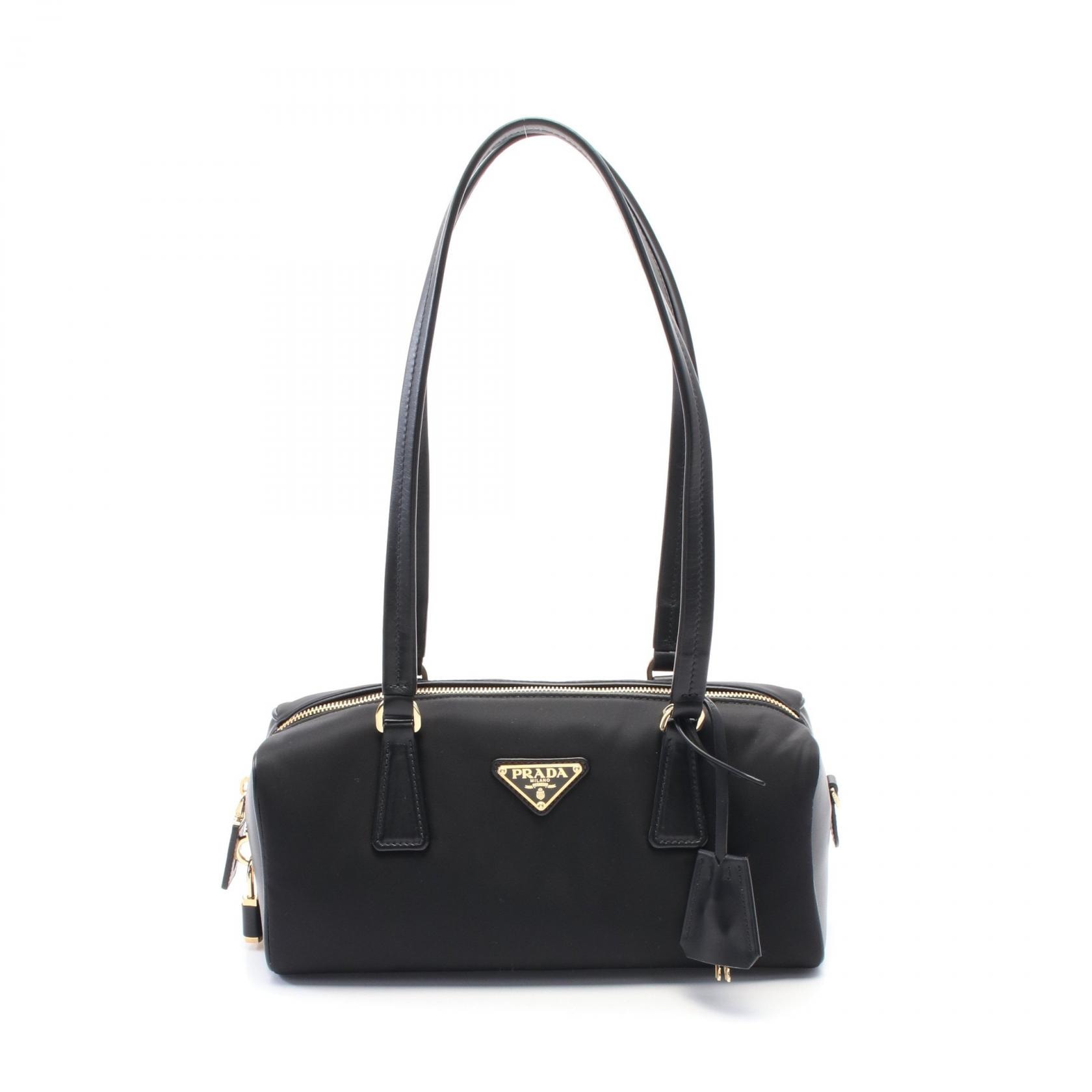 プラダ PRADA Re-Nylon ミディアム トップハンドルバッグ ショルダーバッグ バッグ ナイロン レザー レディース ブラック系 1BB1272C8QF0002 【新品】