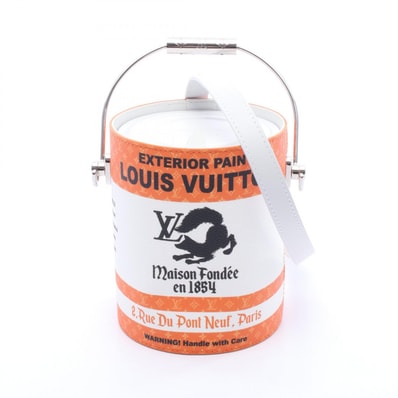 ルイ・ヴィトン LOUIS VUITTON LVペイントカン 2WAY ハンドバッグ バッグ PVCコーティングキャンバス レザー オレンジ メンズ オレンジ系 / ホワイト系 / ブラック系 M81590 【中古】