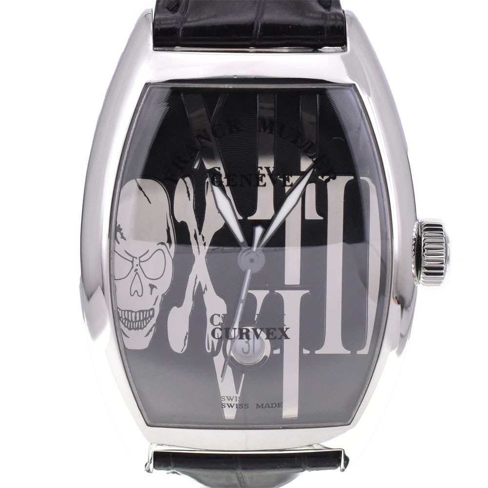 値下 フランクミュラー FRANCK MULLER 8800 SC DT GOTH REL トノーカーベックス ゴシックアロンジェ デイト メンズ 良品 G#144866