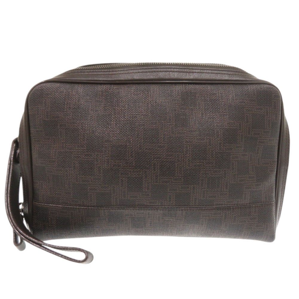 ダンヒル     PVC レザー ダークブラウン   セカンドバッ