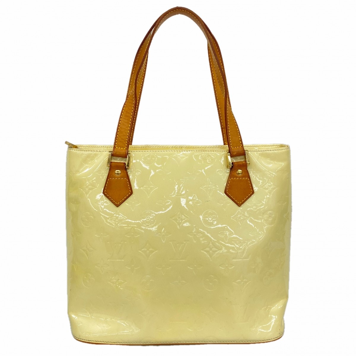 【6db0971】ルイヴィトン トートバッグ ヴェルニ ヒューストン M91342 ペルル【中古】レディース