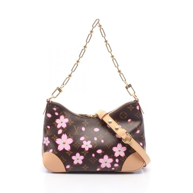 ルイ・ヴィトン LOUIS VUITTON 村上隆 ブーローニュ PM モノグラム サクラブラウン ハンドバッグ バッグ PVCコーティングキャンバス レザー モノグラム・チェリーブロッサム レディース ブラウン系 / マルチカラー
