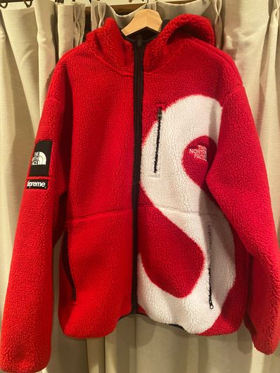 Supreme x The North Face S Logo Hooded Fleece Jacket "Red"
