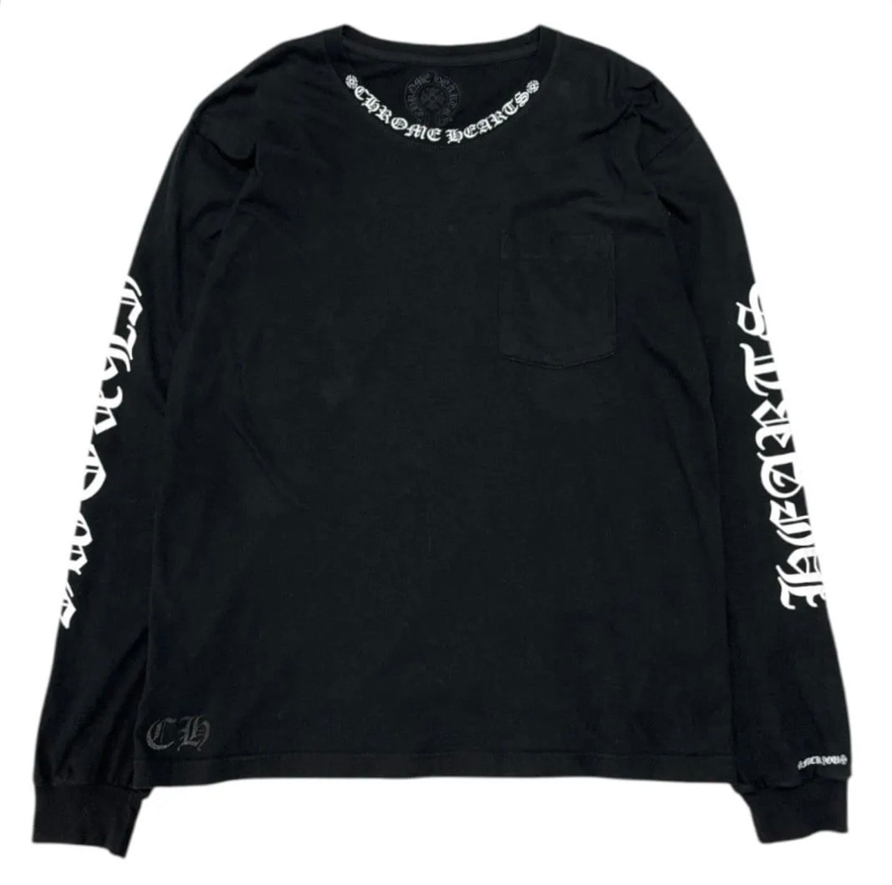 Chrome Hearts Letters Neck Logo L/S T-Shirt "Black"