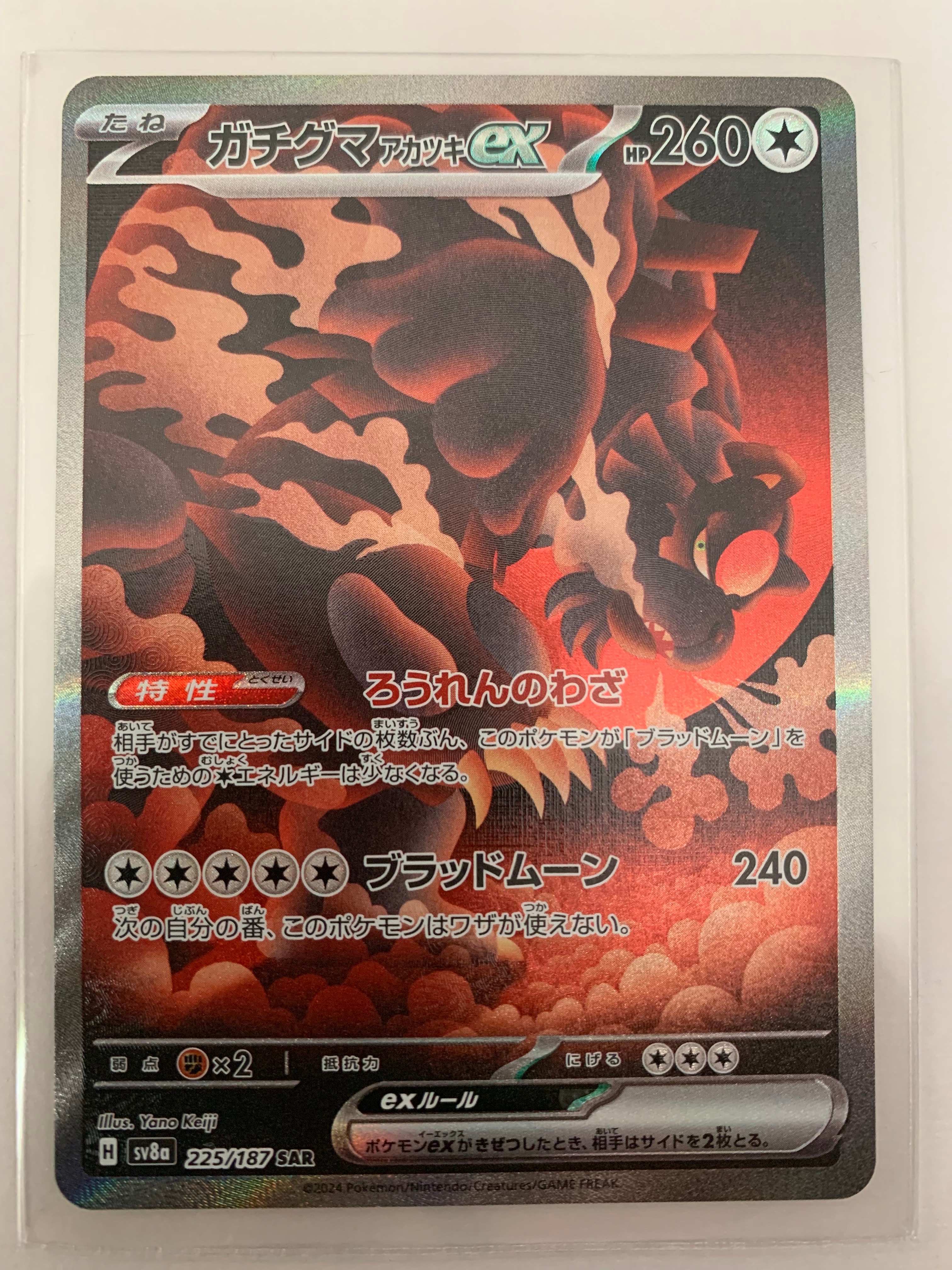 ガチグマ アカツキex SAR [SV8a 225/187](ハイクラスパック「テラスタルフェスex」)
