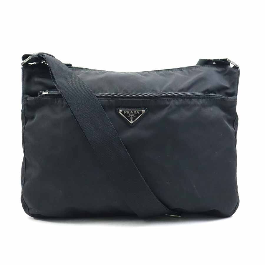 プラダ PRADA ショルダーバッグ ナイロン ブラック ユニセックス【中古】 h31674a