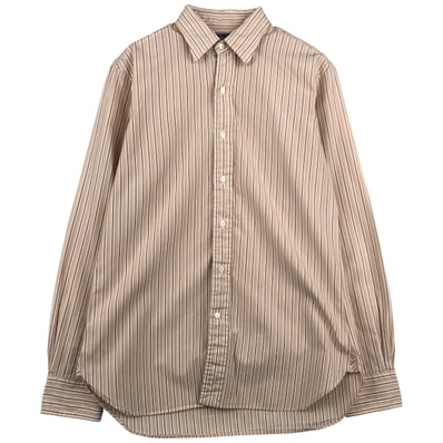 古着 ラルフローレン Ralph Lauren POLO by Ralph Lauren ANDREW マルチストライプ 長袖 コットンストライプシャツ メンズM相当/eaa458796