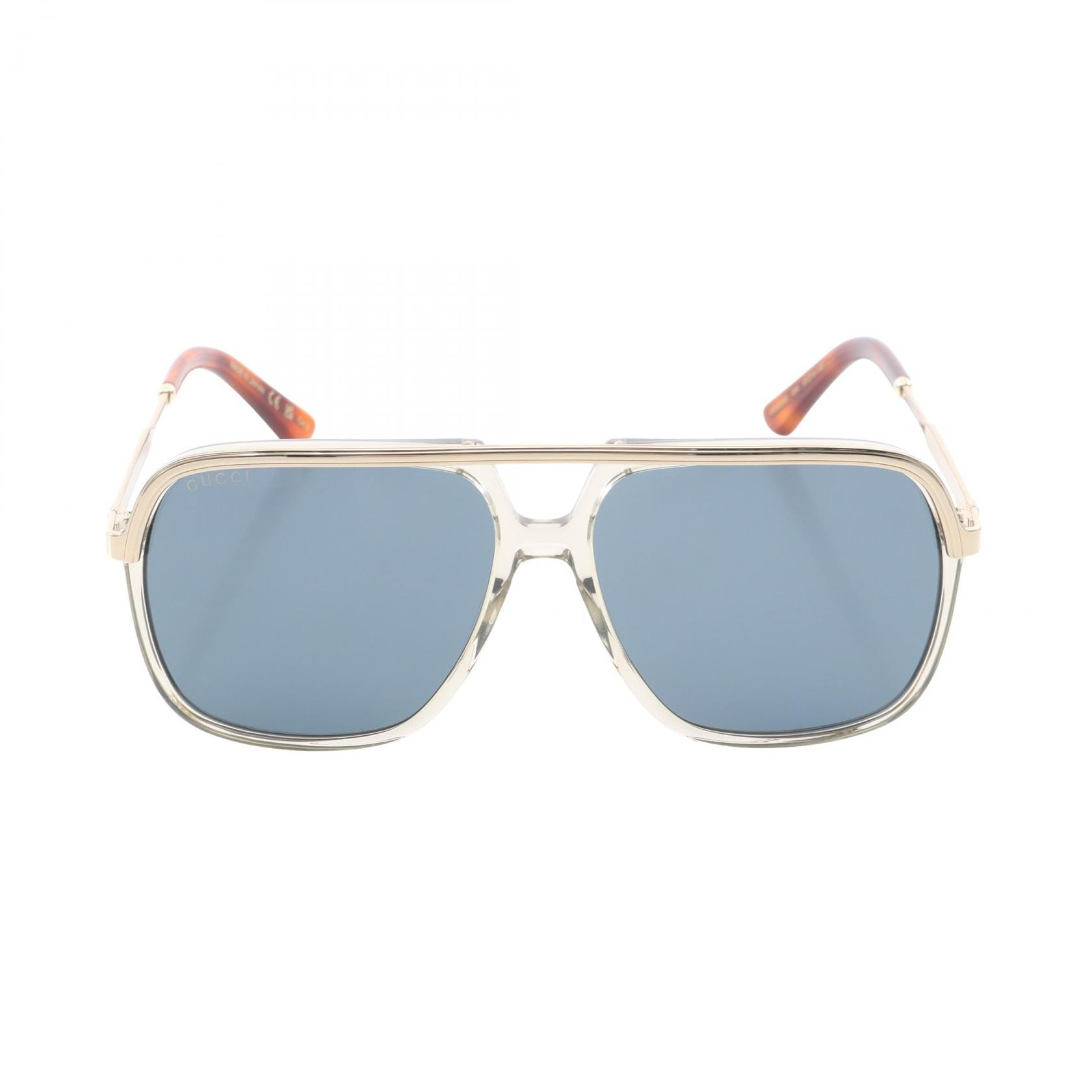 グッチ GUCCI サングラス 衣料品 GP / プラスチック メンズ レディース ゴールド系 / クリア系 GG0200S004 【新品】