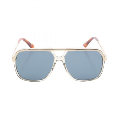 グッチ GUCCI サングラス 衣料品 GP / プラスチック メンズ レディース ゴールド系 / クリア系 GG0200S004 【新品】