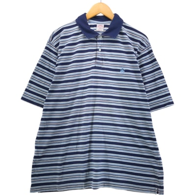 古着 ブルックスブラザーズ Brooks Brothers 346 半袖 ボーダー ポロシャツ メンズXL相当/eaa533090