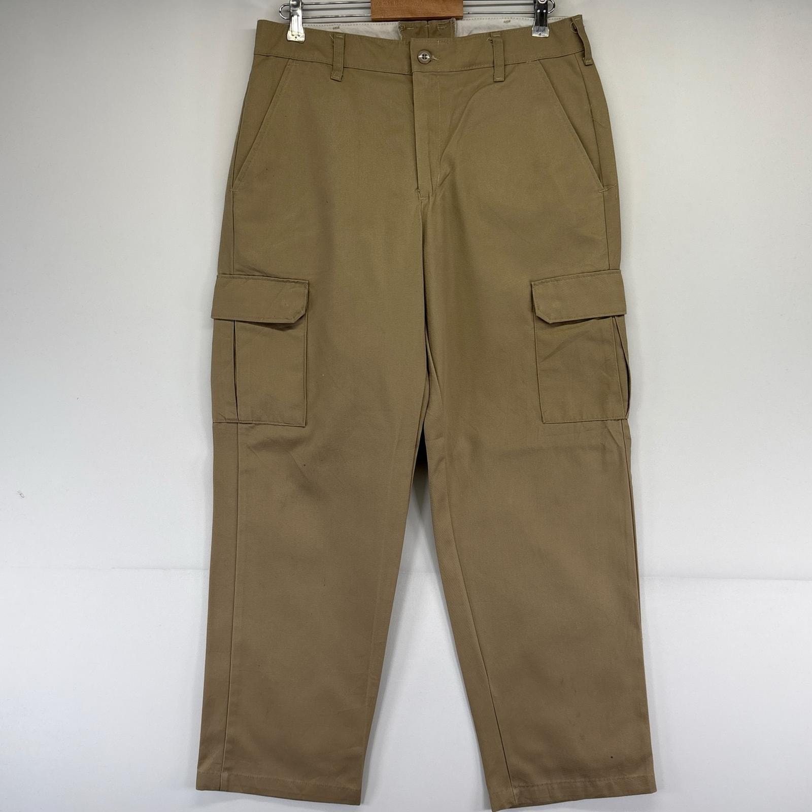 古着 レッドキャップ RED KAP パンツ ワークパンツ カーゴ 大きいサイズ ワンポイントロゴ W34  ベージュ系 メンズ