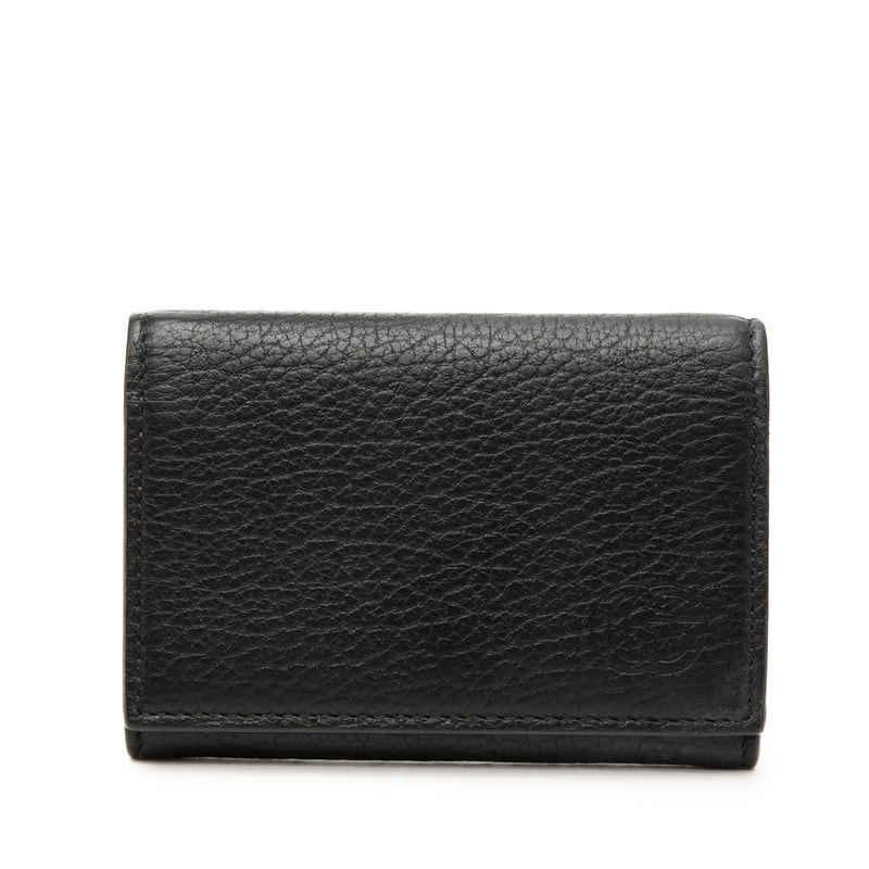 グッチ GGマーモント カードケース 名刺入れ 795335 ブラック レザー レディース GUCCI 【中古】