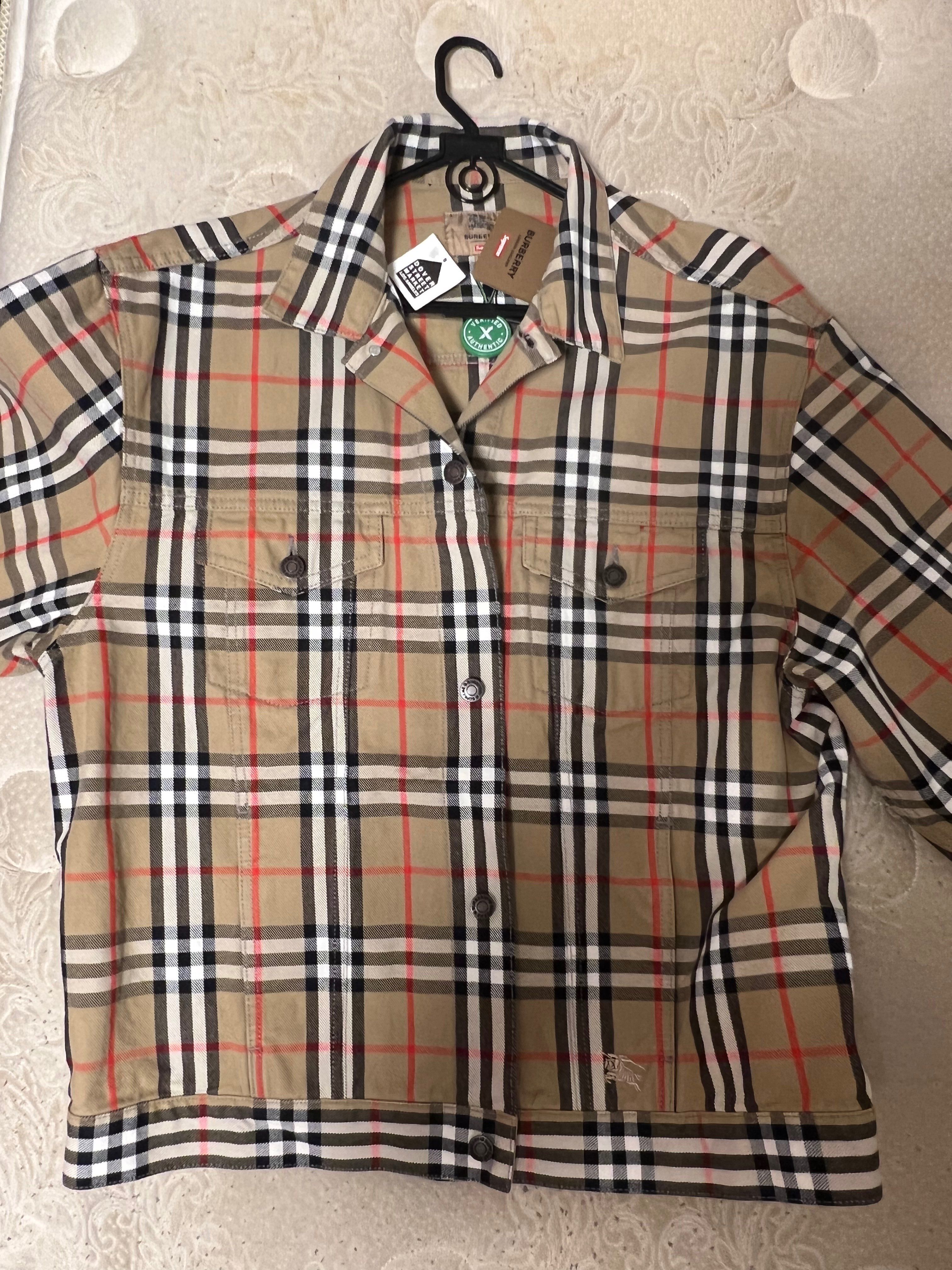 Supreme / Burberry Denim Trucker Jacket "Beige"