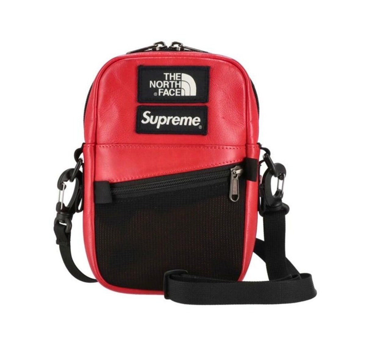 Supreme x The North Face Leather Shoulder Bag "Red"