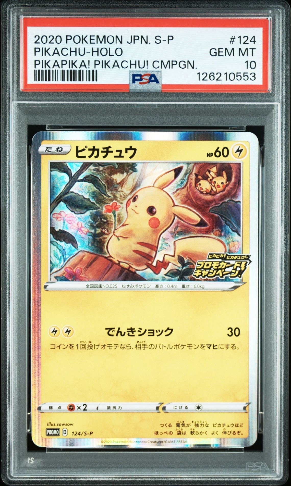 ピカチュウ: プロモ P [S-P 124](ピカピカ!ピカチュウ!プロモカードキャンペーン)