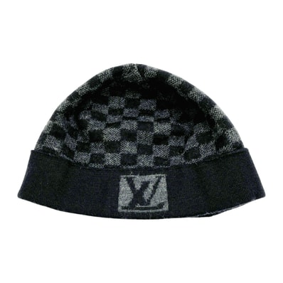 LOUIS VUITTON ルイヴィトン ニットキャップ 帽子 ウール レディース ブラック