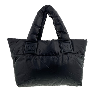 CHANEL シャネル ココ コクーンPM トートバッグ A47107 ナイロン ブラック レディース【中古】