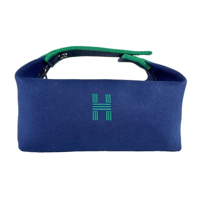 エルメス HERMES ハンドバッグ ブリッド ア ブラックPM キャンバス ネイビー レディース【中古】 z9410