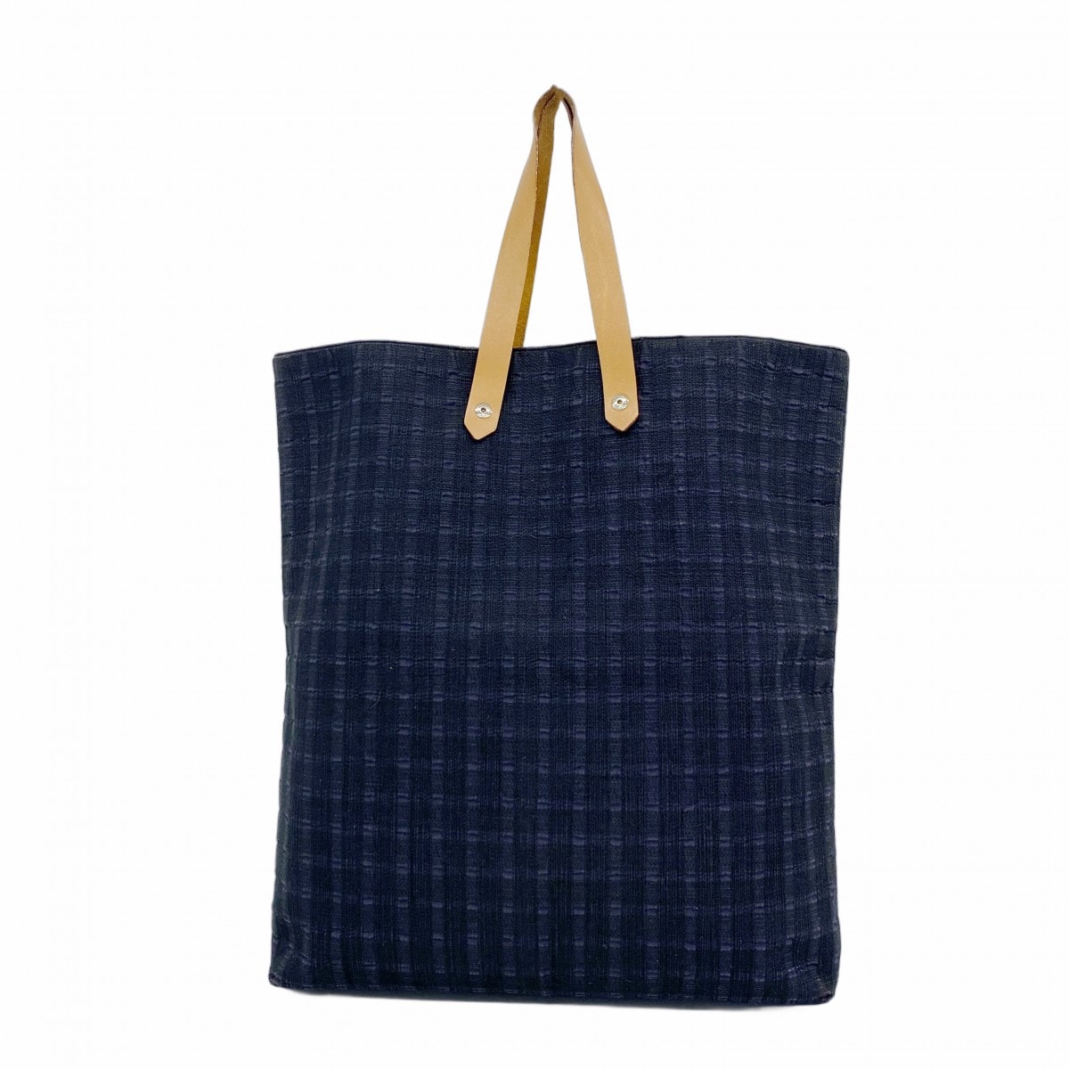 【6dc3122】エルメス トートバッグ アメダバGM キャンバス ブラック パープル シルバー金具【中古】レディース