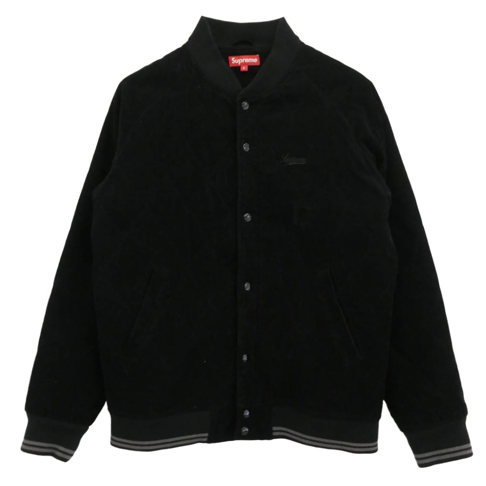 Supreme シュプリーム ジャケット Corduroy Baseball Jacket  コーデュロイ ベースボール ジャケット ブラック系 L【中古】