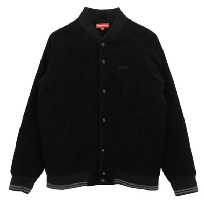 Supreme シュプリーム ジャケット Corduroy Baseball Jacket コーデュロイ ベースボール ジャケット ブラック系 L【中古】