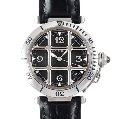 CARTIER カルティエ パシャ 950 グリッド W3105255 ステンレススチール【中古】