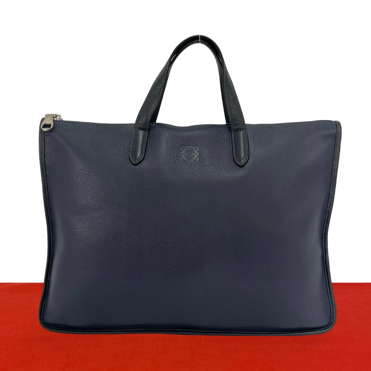 LOEWE ロエベ トレド アナグラム ロゴ レザー ビジネスバッグ ネイビー
56727