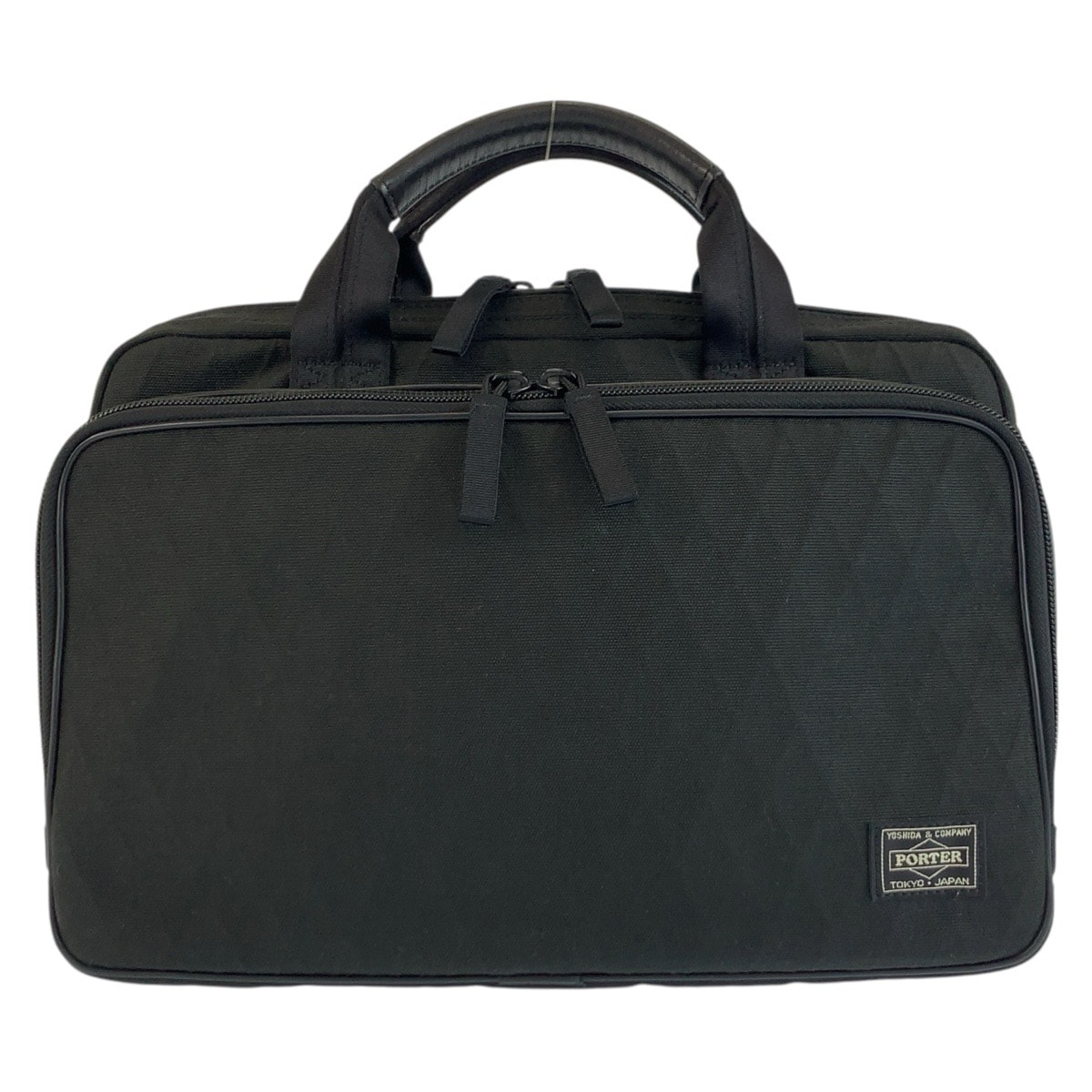 美品 PORTER ポーター ハイブリッド ブラック 黒 ナイロン ポリエステル/ ビジネスバッグ ブリーフケース 603222 【中古】