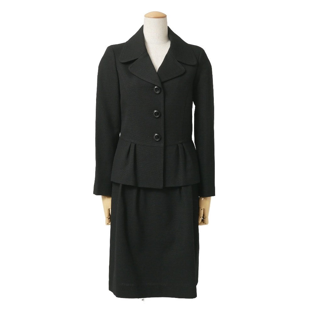 ■美品■BURBERRY バーバリー スカートスーツ サイズ36 ブレザー ペプラムジャケット ひざ丈スカート ブランド古着【中古】20260907/RB0881