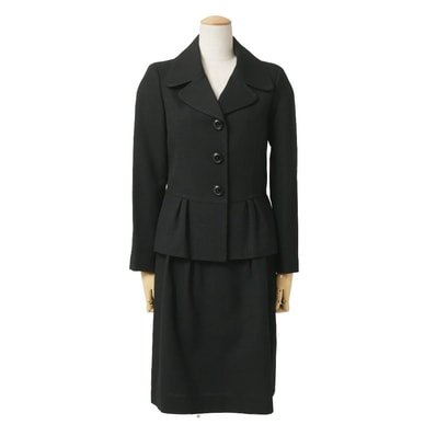 ■美品■BURBERRY バーバリー スカートスーツ サイズ36 ブレザー ペプラムジャケット ひざ丈スカート ブランド古着【中古】20260907/RB0881