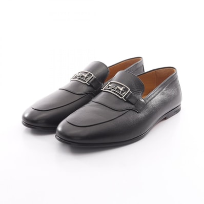 エルメス HERMES タイム ローファー 靴 レザー メンズ ブラック系 【中古】