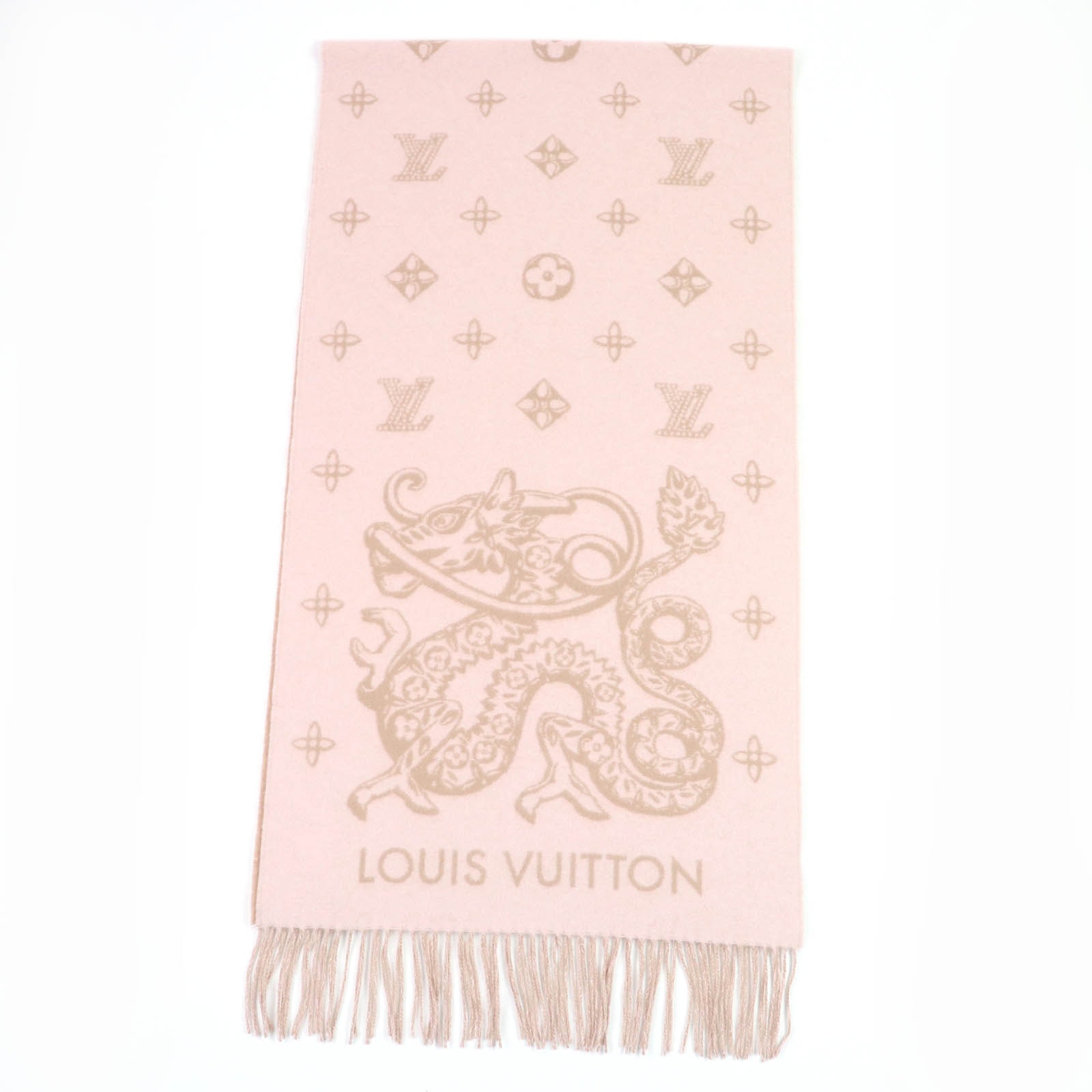 Louis Vuitton Precious Dragon Reykjavik Scarf Monogram "Rose"