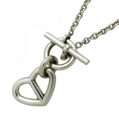 ★最終価格【6jcb0642】エルメス ネックレス シェーヌダンクル アミュレット/ハート シルバー925【中古】レディース