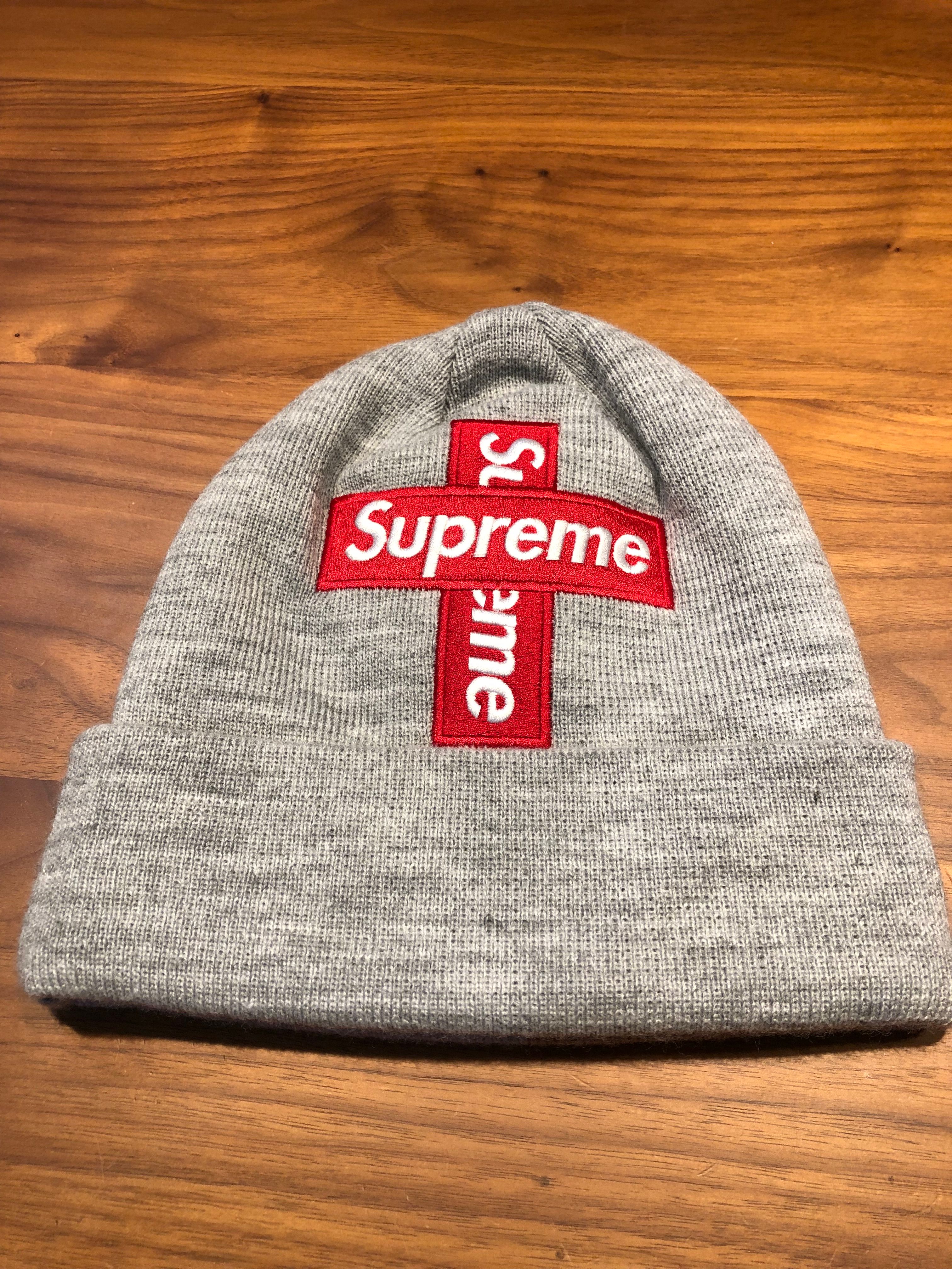Supreme New Era® Cross Box Logo Beanie "Grey"