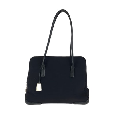 PRADA プラダ ブラック 黒 シルバー金具 ウレタン レザー/ トートバッグ ショルダーバッグ 601637 【中古】