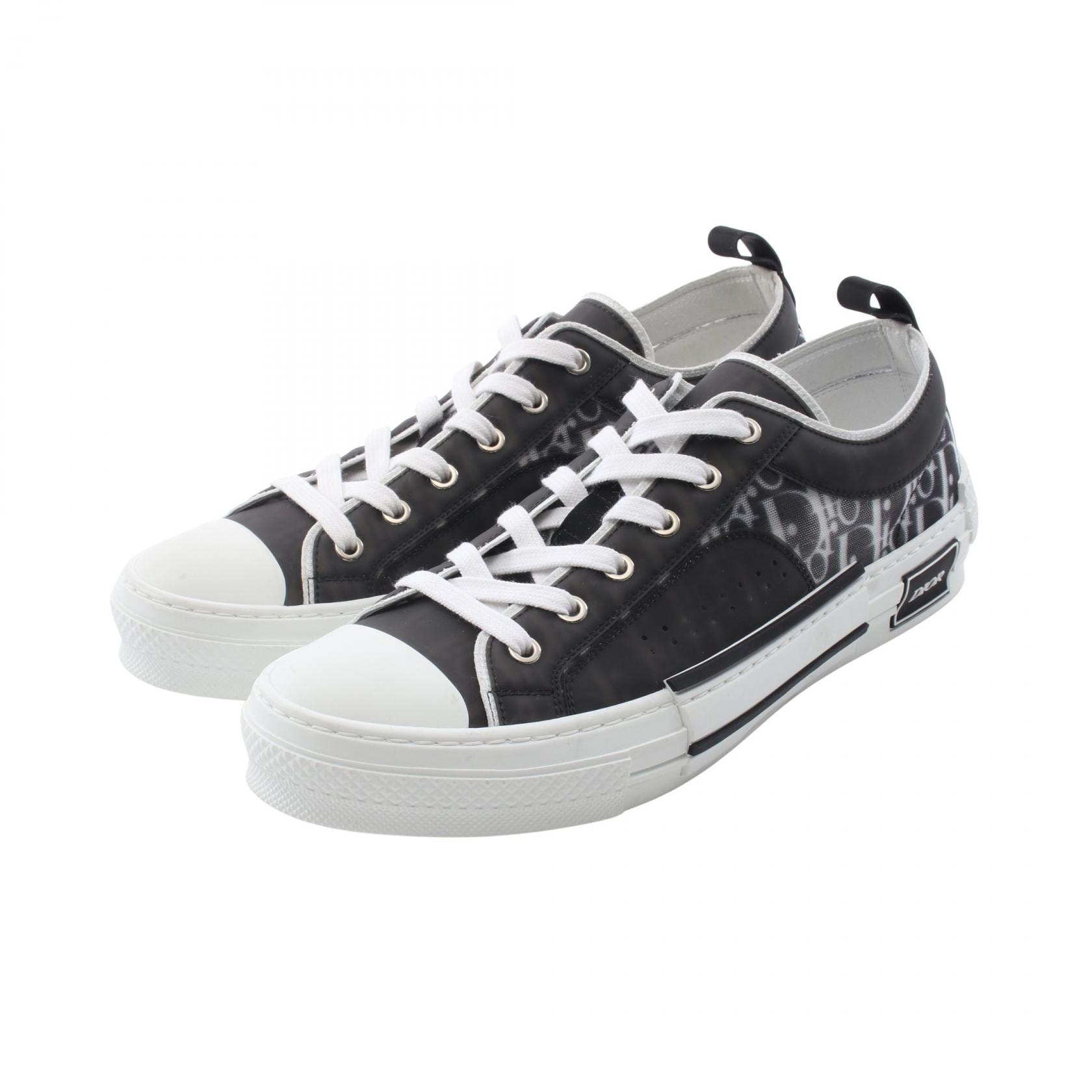 ディオール Dior B23 オブリーク スニーカー 靴 メッシュ / ラバー メンズ ブラック系 / ホワイト系 【中古】