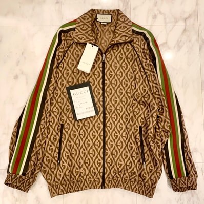 GUCCI GGパターン ナイロン ジャケット S レシート有 ジャージ