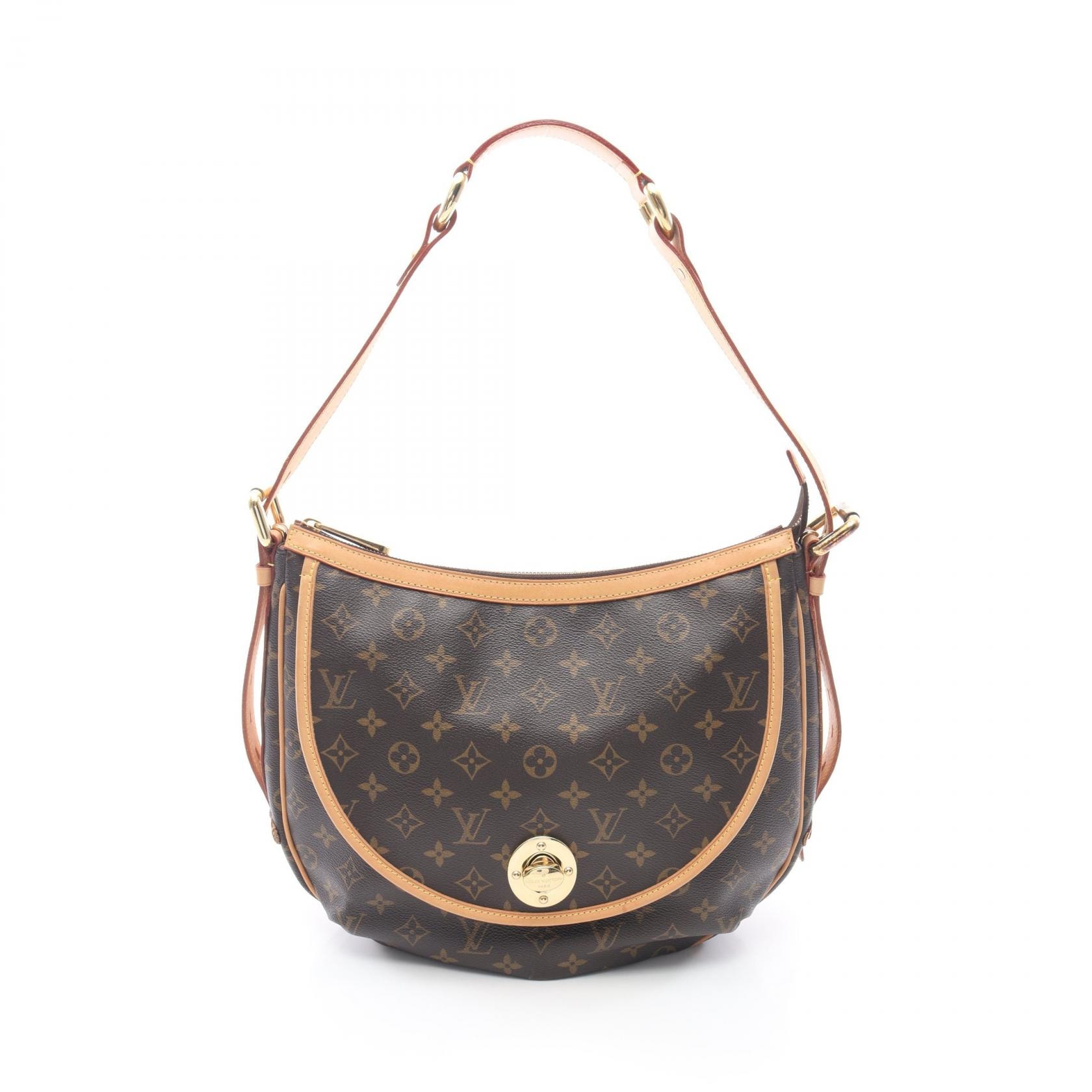 ルイ・ヴィトン LOUIS VUITTON トゥラムGM ショルダーバッグ バッグ PVCコーティングキャンバス レザー モノグラム レディース ブラウン系 M40075 【中古】