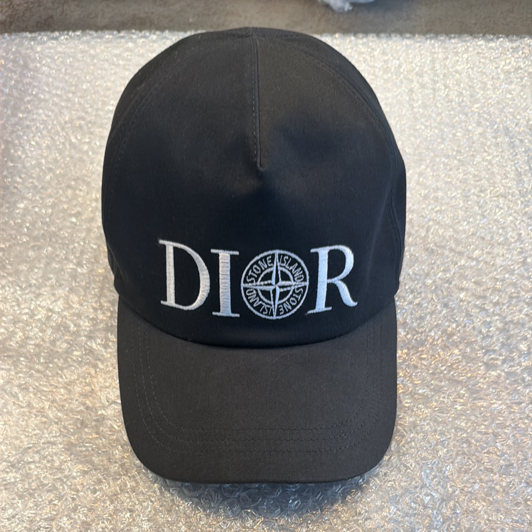 Dior x Stone Island Baseball Cap Technical Cotton "Black"