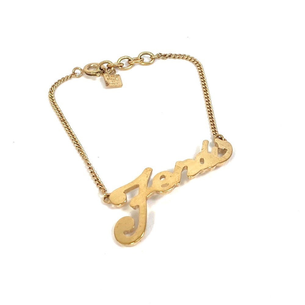 フェンディ FENDI ブレスレット アクセサリー ロゴ ブレスレット メタル ゴールド