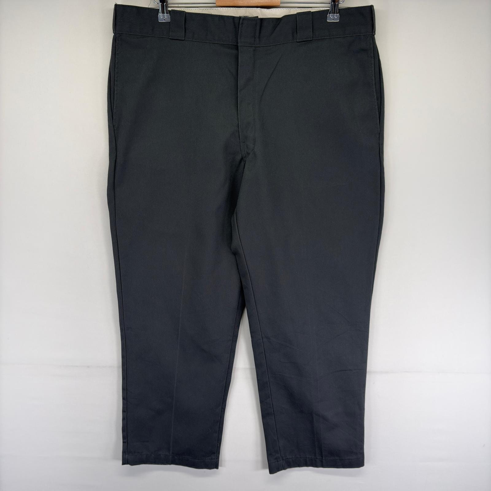 古着 ディッキーズ Dickies パンツ ワーク ワンポイント ストレート 874 センタープレス 大きいサイズ w40 L28  グレー系 メンズ