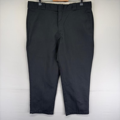 古着 ディッキーズ Dickies パンツ ワーク ワンポイント ストレート 874 センタープレス 大きいサイズ w40 L28 グレー系 メンズ