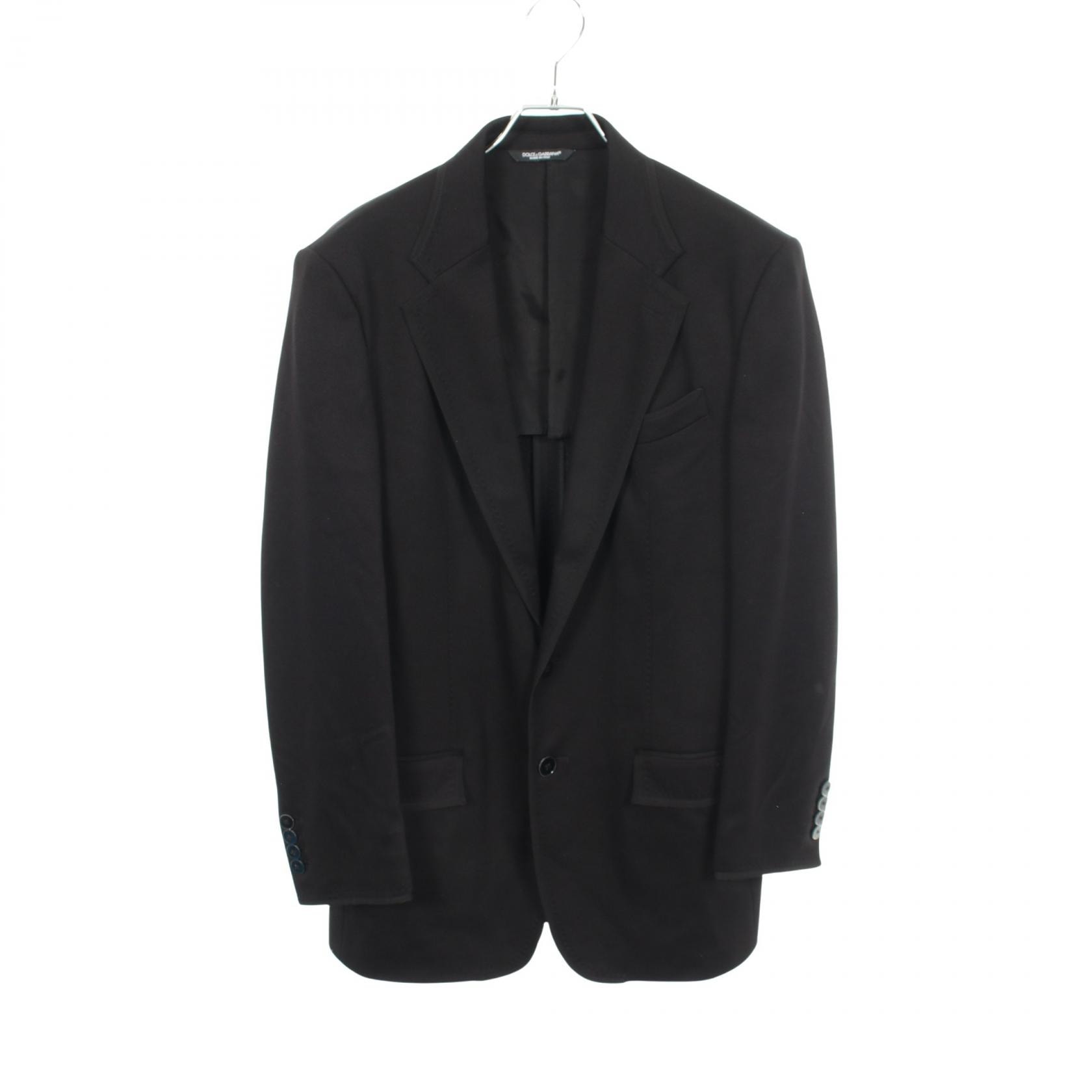 ドルチェアンドガッバーナ DOLCE & GABBANA テーラードジャケット 衣料品 アウター ナイロン レーヨン メンズ ブラック系 【中古】