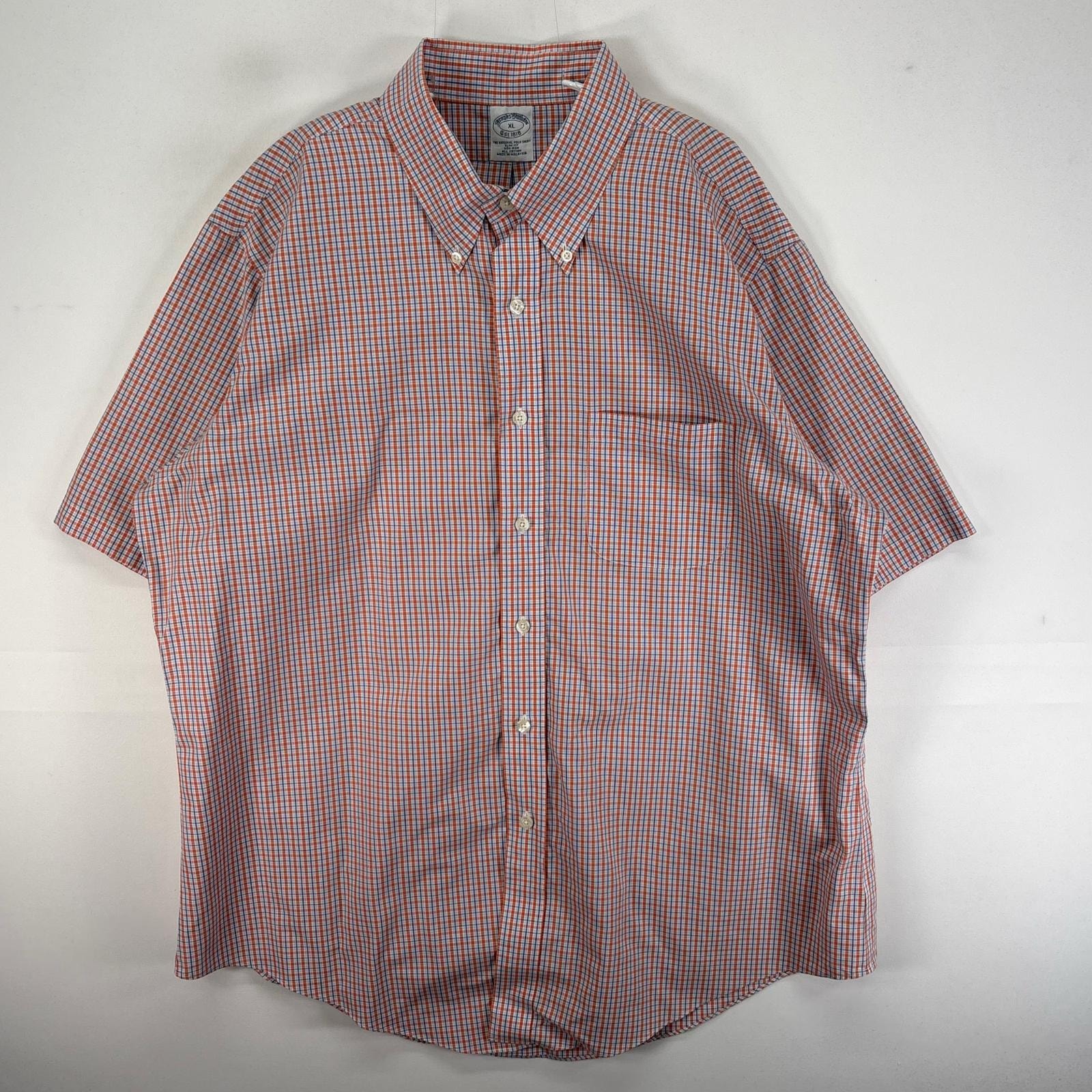 古着 ブルックスブラザーズ Brooks Brothers 半袖シャツ 胸ポケ 1818 XL  チェック メンズ